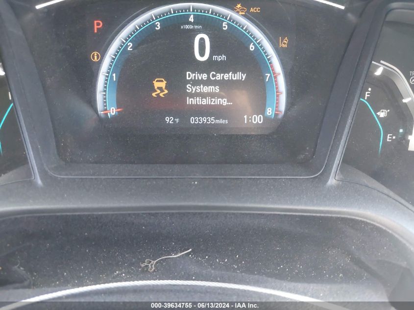 2019 Honda Civic Lx VIN: 2HGFC4B6XKH309789 Lot: 39634755