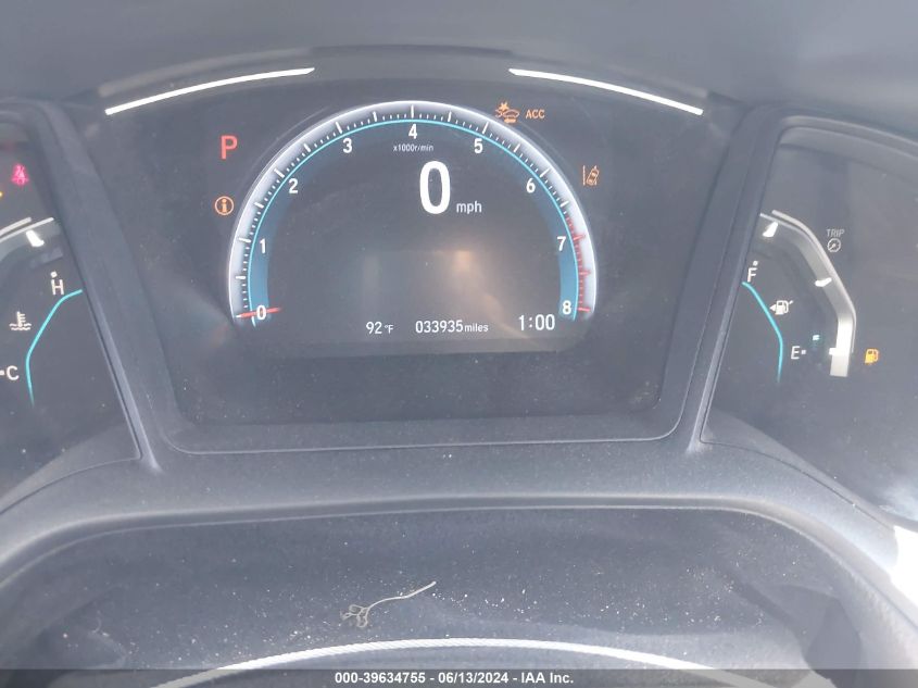 2019 Honda Civic Lx VIN: 2HGFC4B6XKH309789 Lot: 39634755