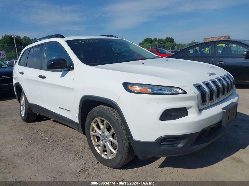 2016 Jeep Cherokee Sport VIN: 1C4PJMAB2GW170807 Lot: 39634774