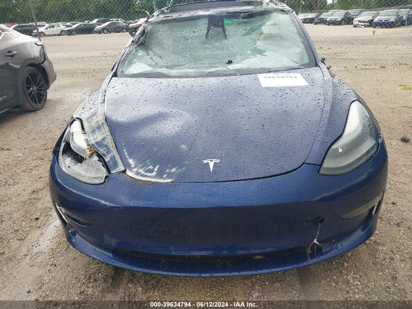 2021 Tesla Model 3 Standard Range Plus Rear-Wheel Drive VIN: 5YJ3E1EA9MF908864 Lot: 39634794