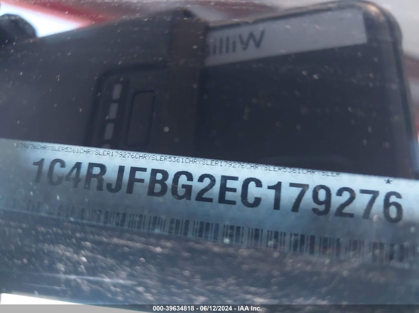 2014 Jeep Grand Cherokee Limited VIN: 1C4RJFBG2EC179276 Lot: 39634818