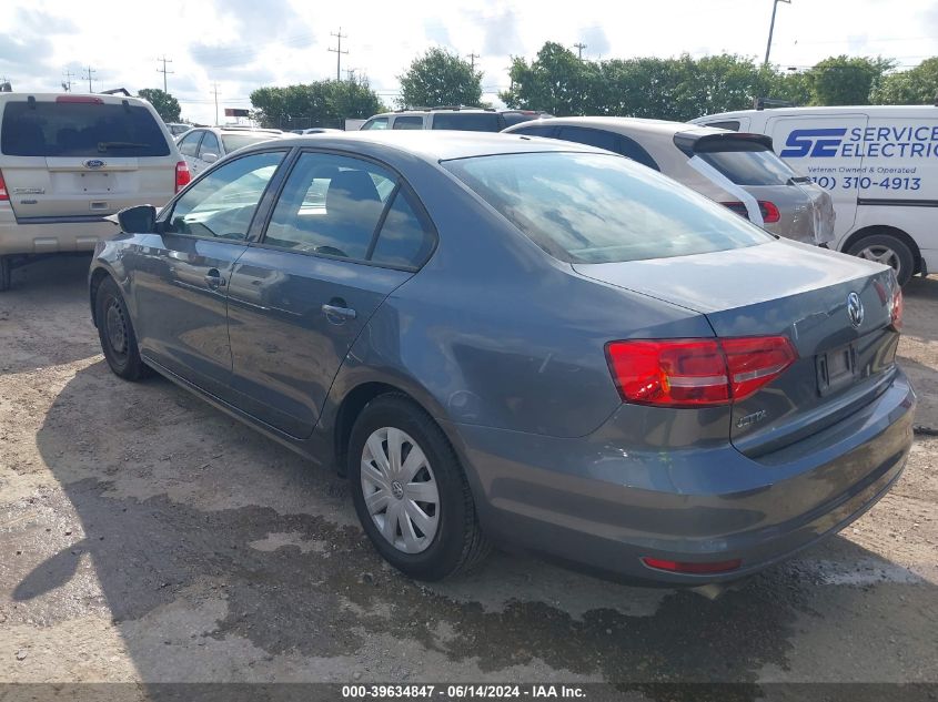 2015 Volkswagen Jetta 2.0L S VIN: 3VW2K7AJXFM405756 Lot: 39634847