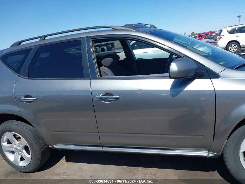 2005 Nissan Murano Sl VIN: JN8AZ08W15W422399 Lot: 39634891