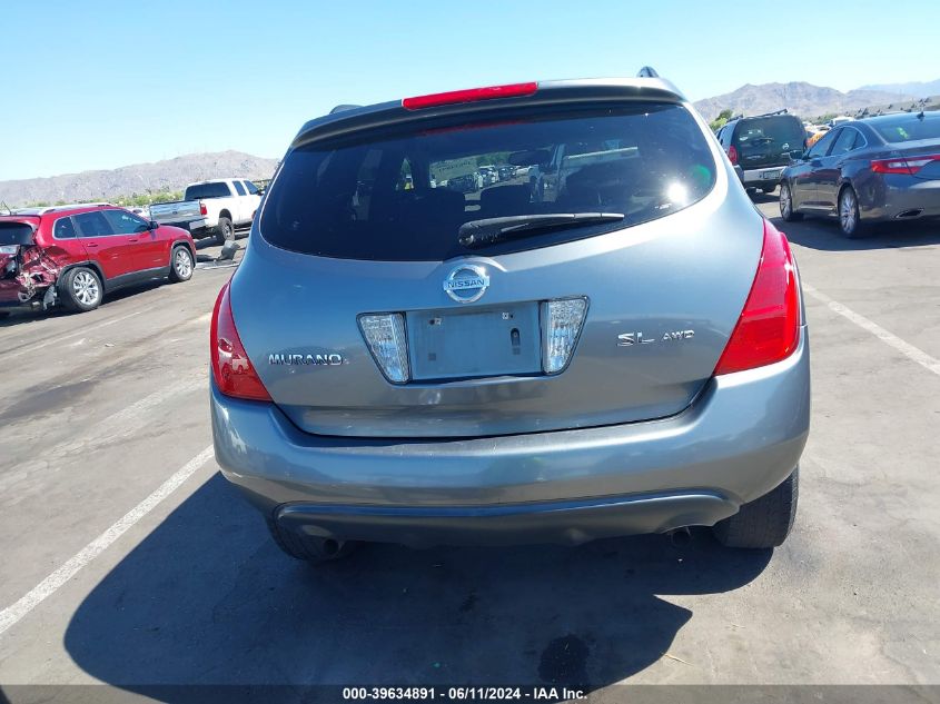 2005 Nissan Murano Sl VIN: JN8AZ08W15W422399 Lot: 39634891