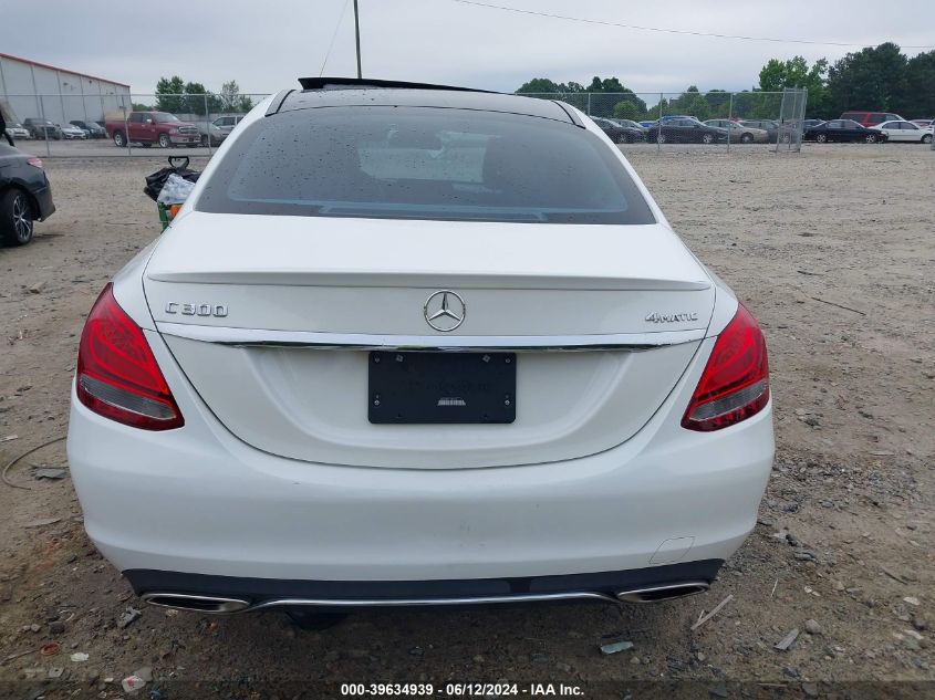 2016 Mercedes-Benz C 300 4Matic/Luxury 4Matic/Sport 4Matic VIN: WDDWF4KB3GR148900 Lot: 39634939