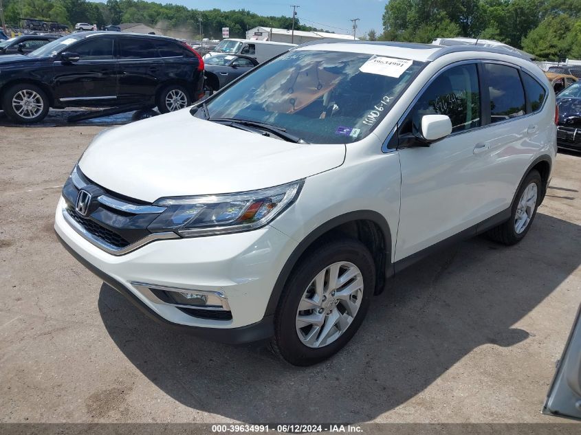 2015 Honda Cr-V Ex-L VIN: 5J6RM4H76FL091202 Lot: 39634991