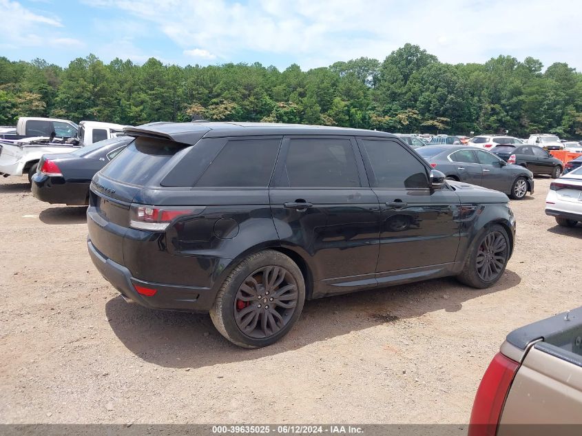 2016 Land Rover Range Rover Sport 3.0L V6 Supercharged Hse VIN: SALWS2PF1GA101989 Lot: 39635025