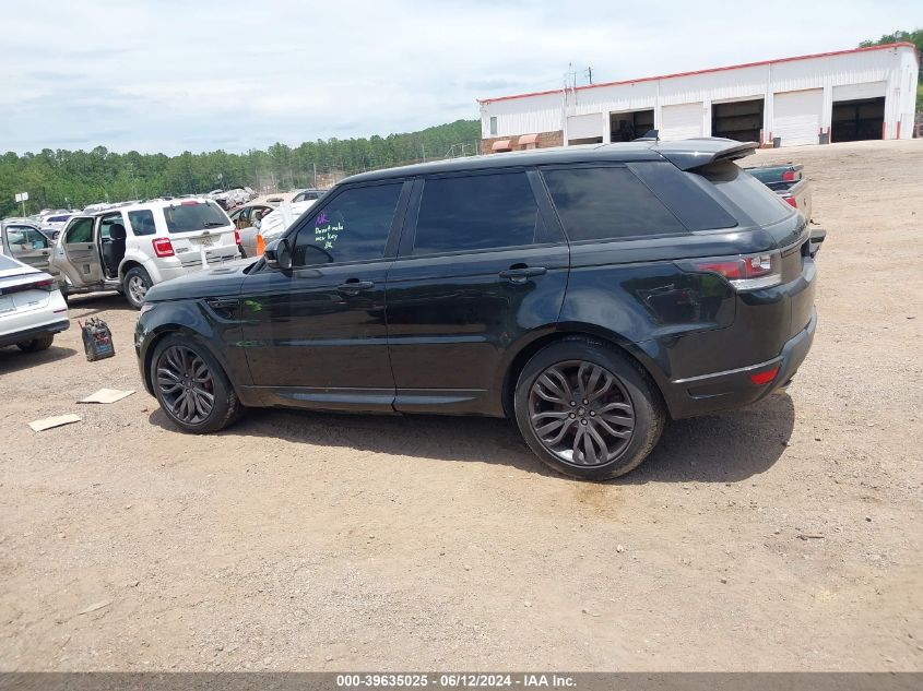 2016 Land Rover Range Rover Sport 3.0L V6 Supercharged Hse VIN: SALWS2PF1GA101989 Lot: 39635025