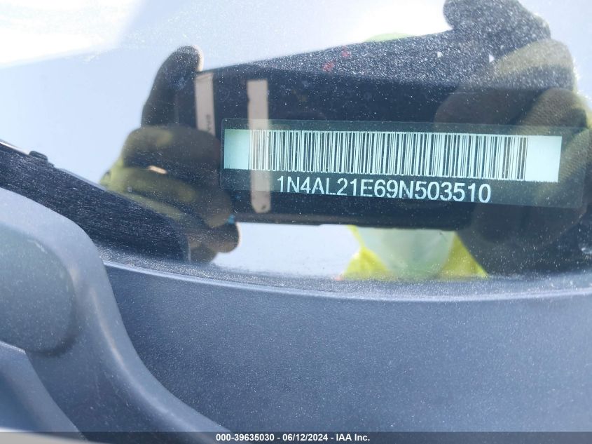 2009 Nissan Altima 2.5 S VIN: 1N4AL21E69N503510 Lot: 39635030