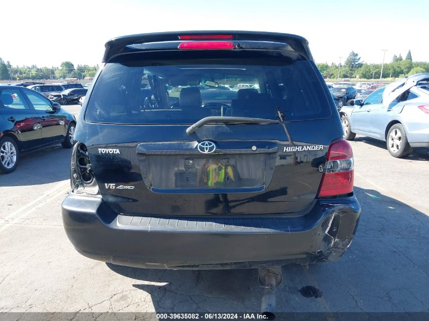 2005 Toyota Highlander Limited V6 VIN: JTEEP21A850091560 Lot: 39635082