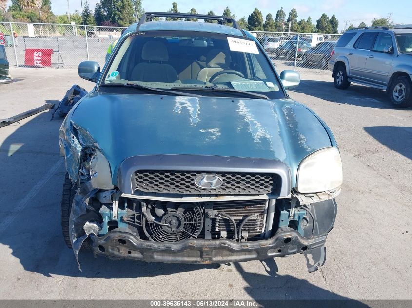 2002 Hyundai Santa Fe Gls/Lx VIN: KM8SC73D92U195224 Lot: 39635143