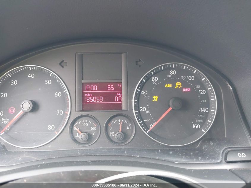 2009 Volkswagen Jetta Se VIN: 3VWRZ71K69M166293 Lot: 39635188