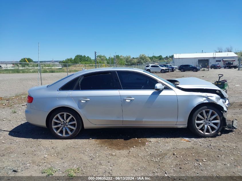 2013 Audi A4 2.0T Premium VIN: WAUFFAFL1DN010963 Lot: 39635222