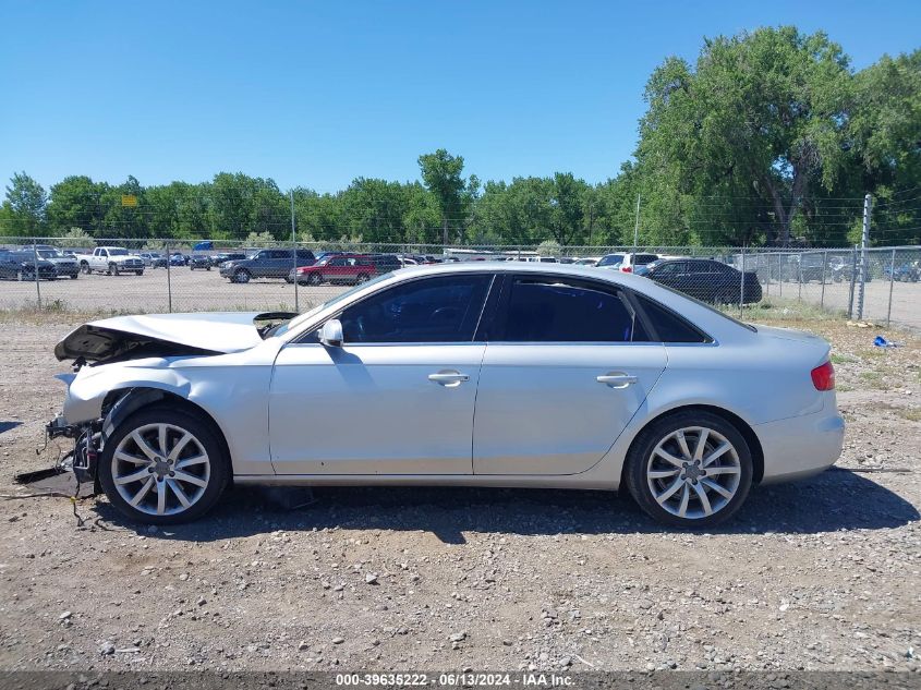 2013 Audi A4 2.0T Premium VIN: WAUFFAFL1DN010963 Lot: 39635222