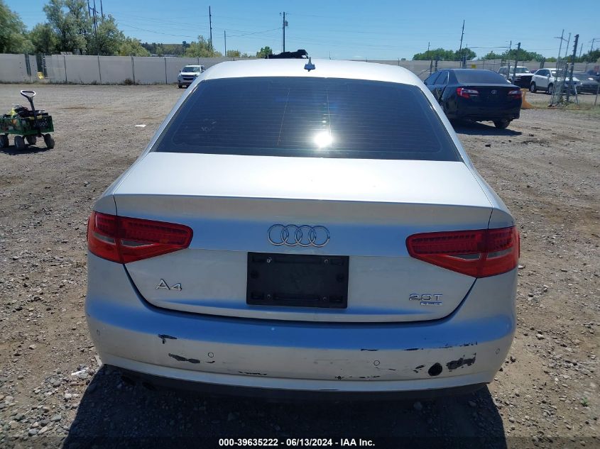 2013 Audi A4 2.0T Premium VIN: WAUFFAFL1DN010963 Lot: 39635222