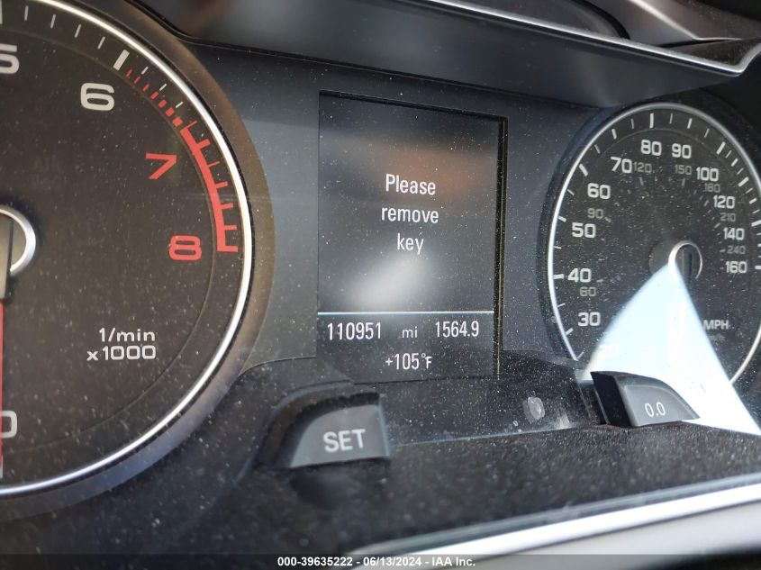 2013 Audi A4 2.0T Premium VIN: WAUFFAFL1DN010963 Lot: 39635222