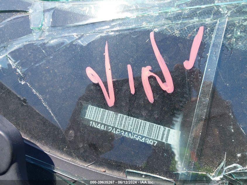 2010 Nissan Altima 2.5 S VIN: 1N4AL2AP3AN564397 Lot: 39635267