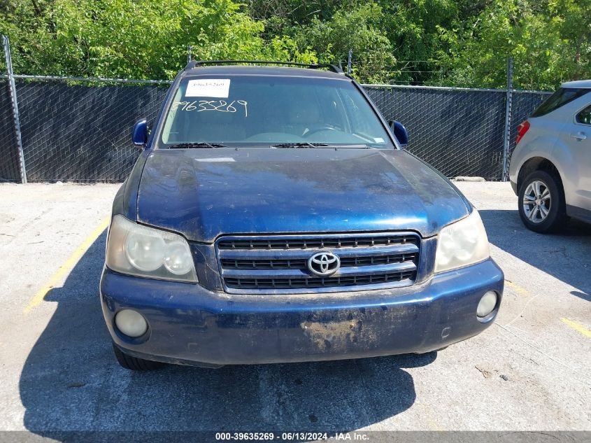 2002 Toyota Highlander Limited V6 VIN: JTEKF21AX20062685 Lot: 39635269