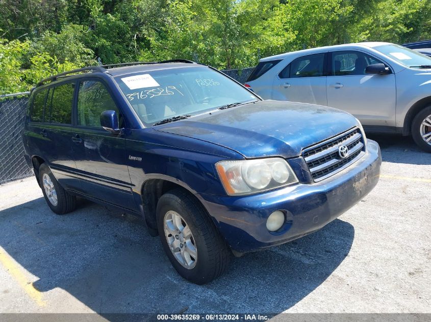 2002 Toyota Highlander Limited V6 VIN: JTEKF21AX20062685 Lot: 39635269