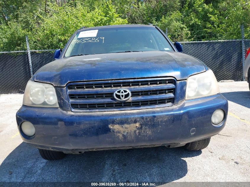 2002 Toyota Highlander Limited V6 VIN: JTEKF21AX20062685 Lot: 39635269