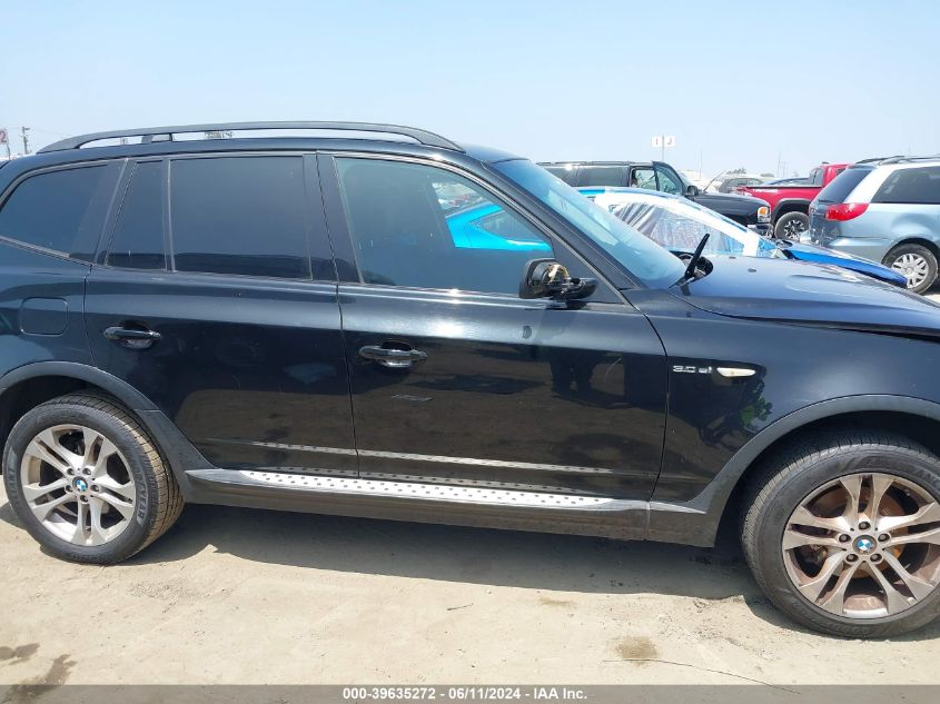 2008 BMW X3 3.0Si VIN: WBXPC93498WJ13398 Lot: 39635272