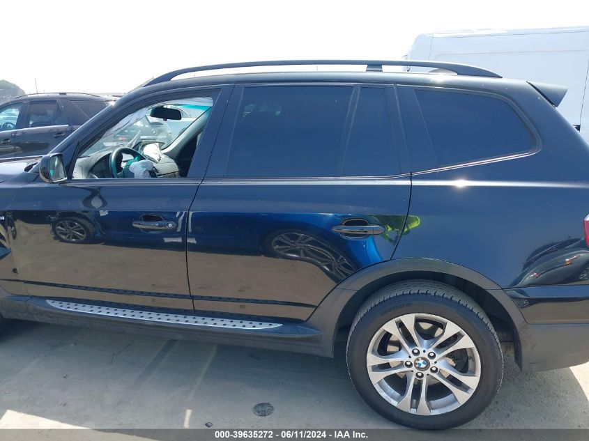 2008 BMW X3 3.0Si VIN: WBXPC93498WJ13398 Lot: 39635272