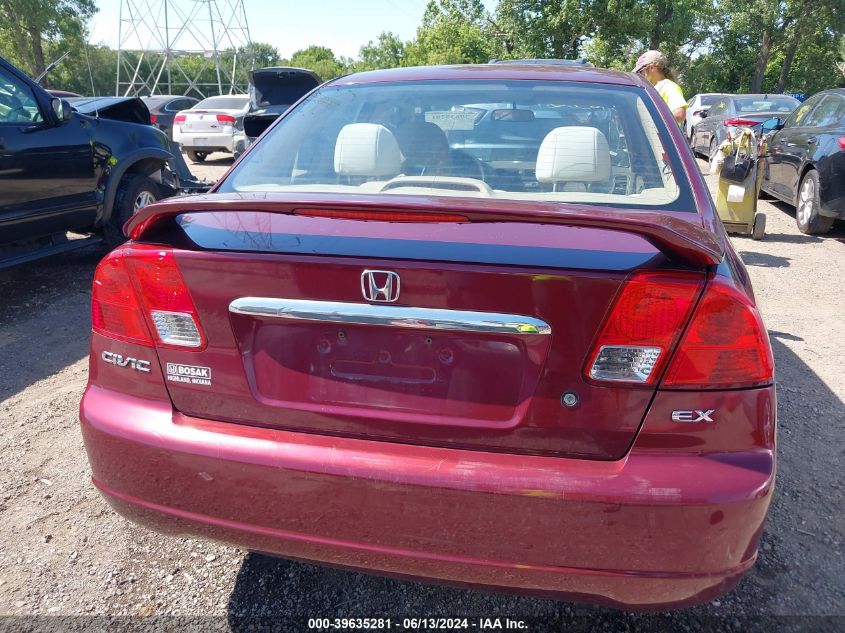2003 Honda Civic Ex VIN: 2HGES26743H576515 Lot: 39635281