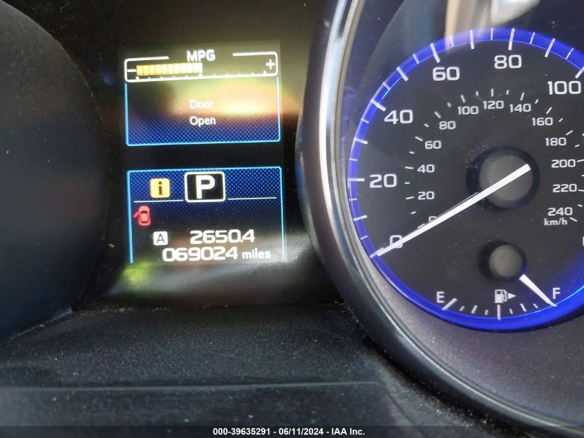 2016 Subaru Outback 2.5I Premium VIN: 4S4BSACC9G3234849 Lot: 39635291