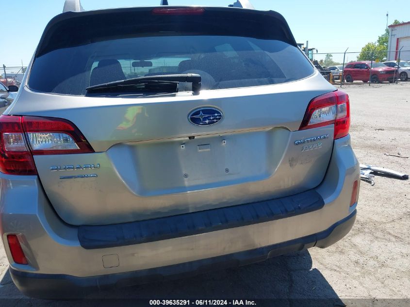 2016 Subaru Outback 2.5I Premium VIN: 4S4BSACC9G3234849 Lot: 39635291