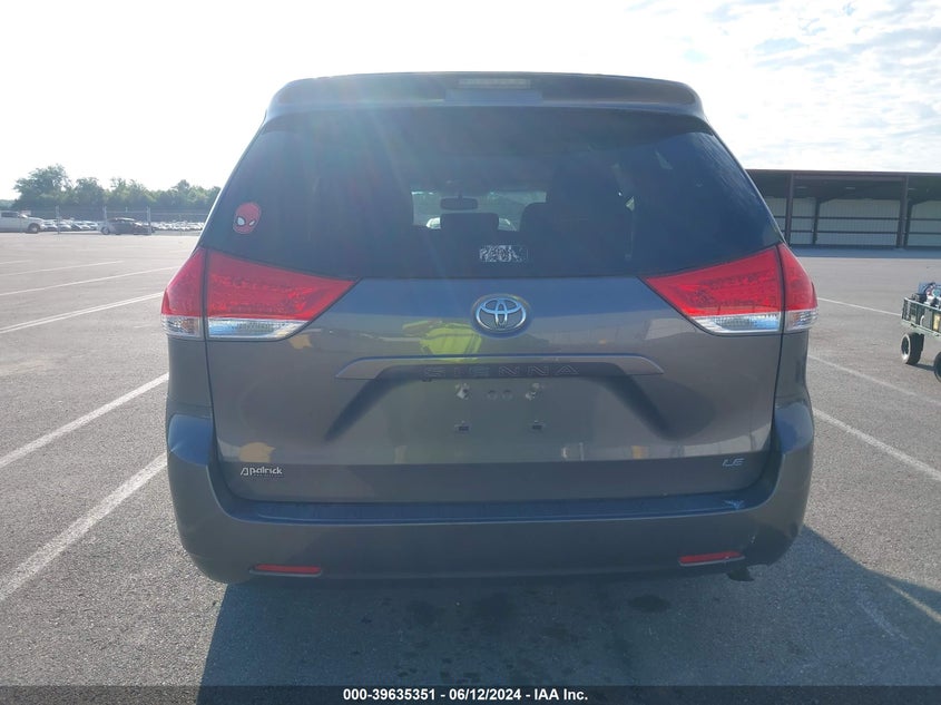 2012 Toyota Sienna Le V6 8 Passenger VIN: 5TDKK3DC5CS214394 Lot: 39635351