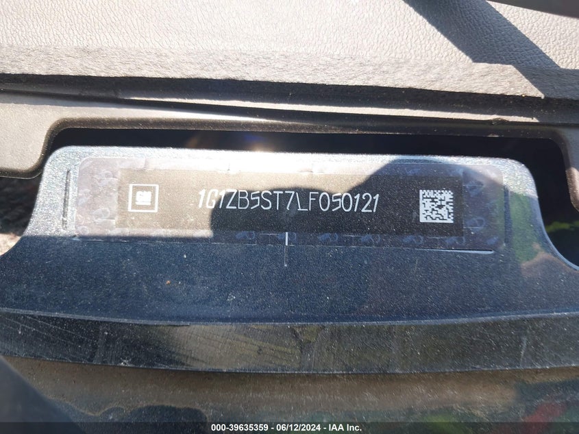 2020 Chevrolet Malibu Fwd Ls VIN: 1G1ZB5ST7LF050121 Lot: 39635359