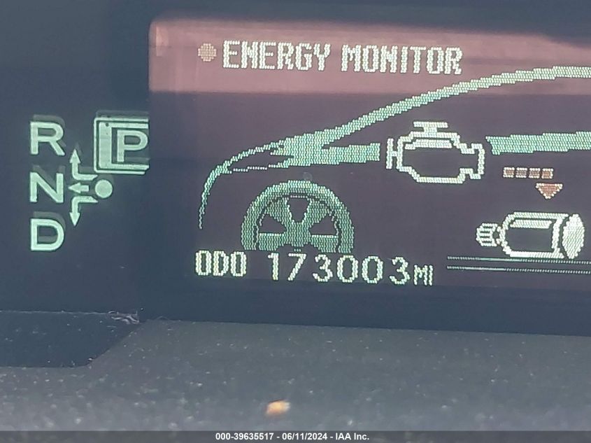 2011 Toyota Prius Four VIN: JTDKN3DU0B0301833 Lot: 39635517