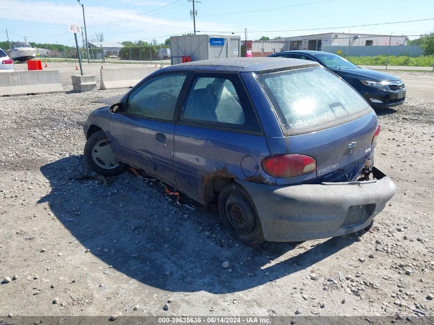 1999 Chevrolet Metro VIN: 2C1MR2268X6708001 Lot: 39635636