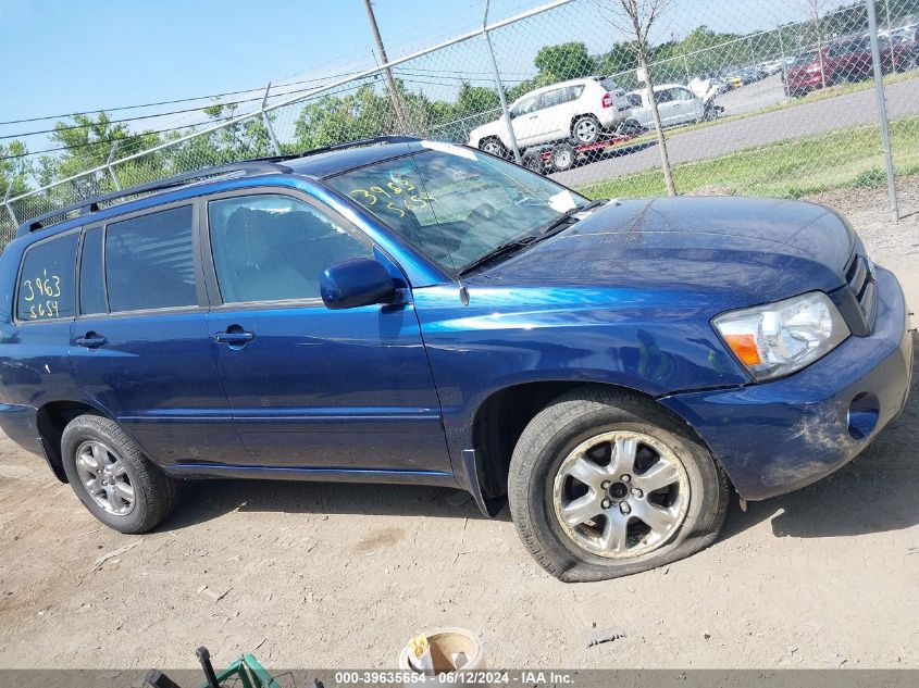 2005 Toyota Highlander V6 VIN: JTEEP21A150117416 Lot: 39635654