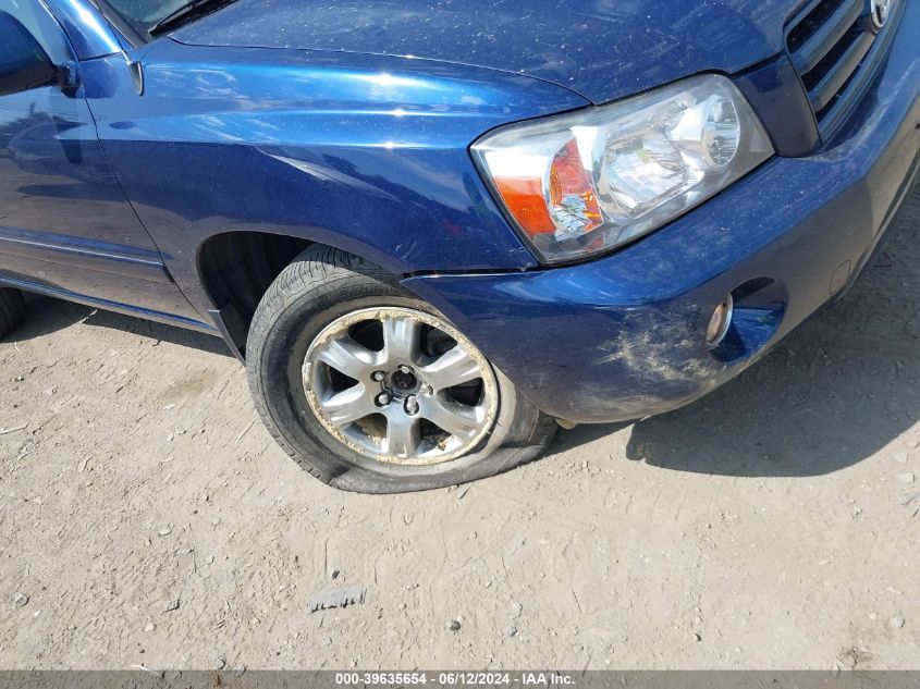 2005 Toyota Highlander V6 VIN: JTEEP21A150117416 Lot: 39635654