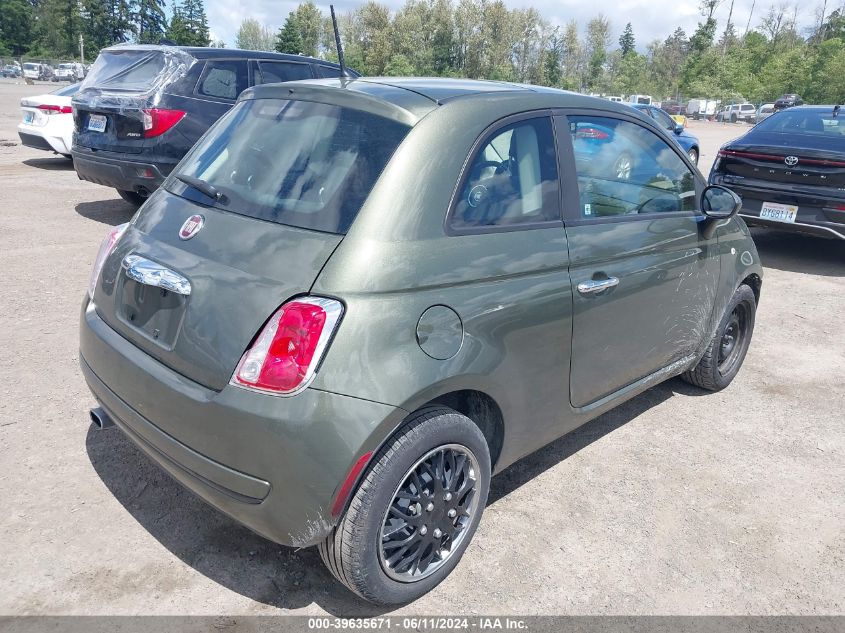 2013 Fiat 500 Pop VIN: 3C3CFFAR1DT698272 Lot: 39635671