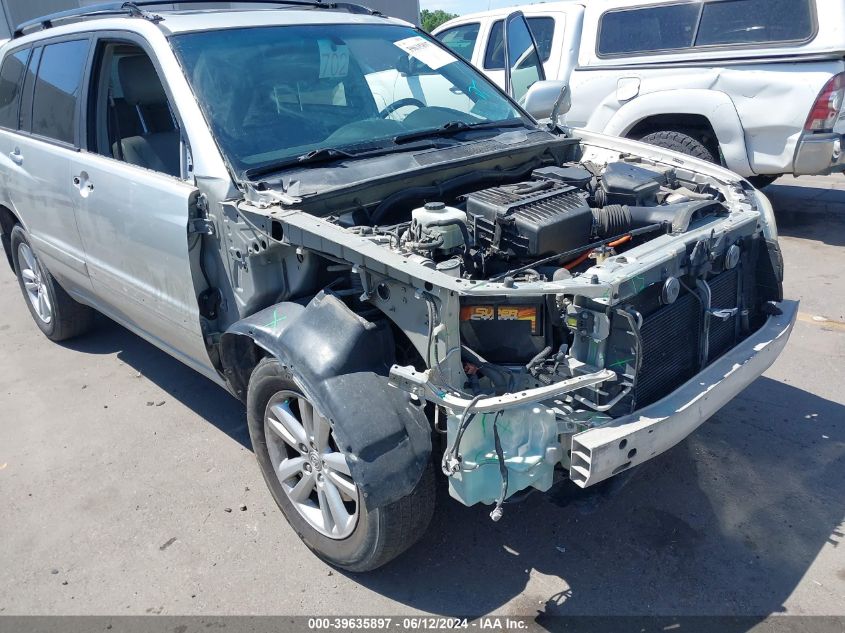 2006 Toyota Highlander Hybrid Limited V6 VIN: JTEDW21A460004852 Lot: 39635897