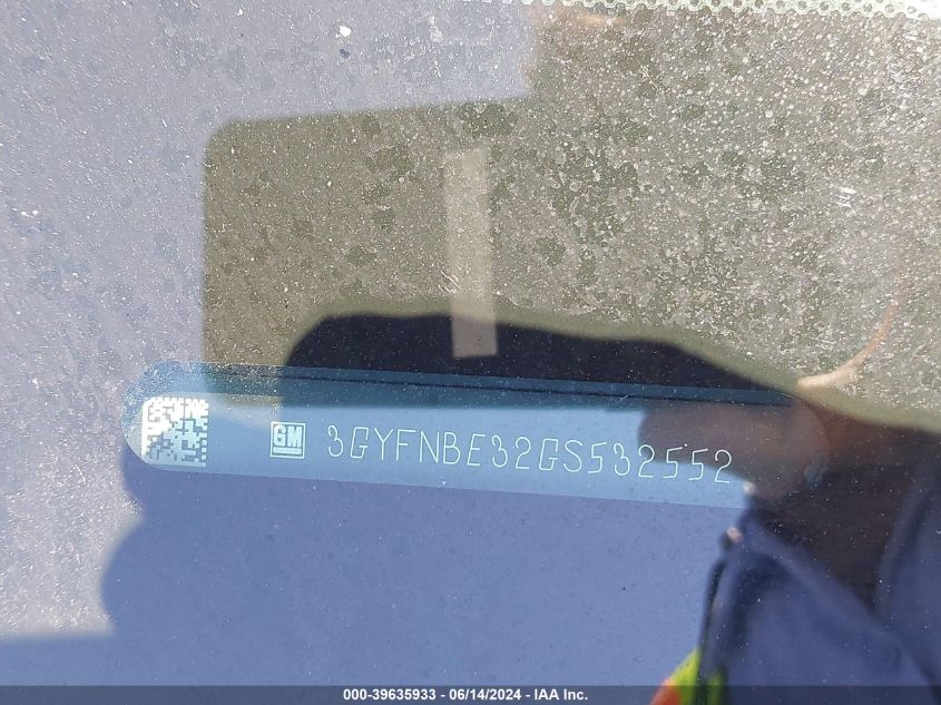 2016 Cadillac Srx Luxury Collection VIN: 3GYFNBE32GS532552 Lot: 39635933