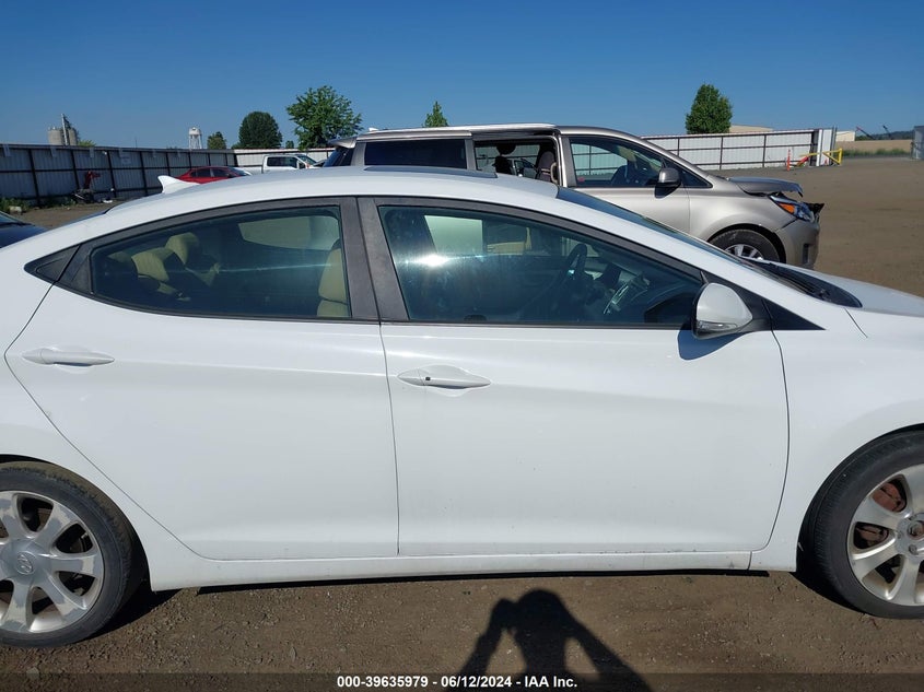 2012 Hyundai Elantra Limited VIN: 5NPDH4AE3CH142247 Lot: 39635979
