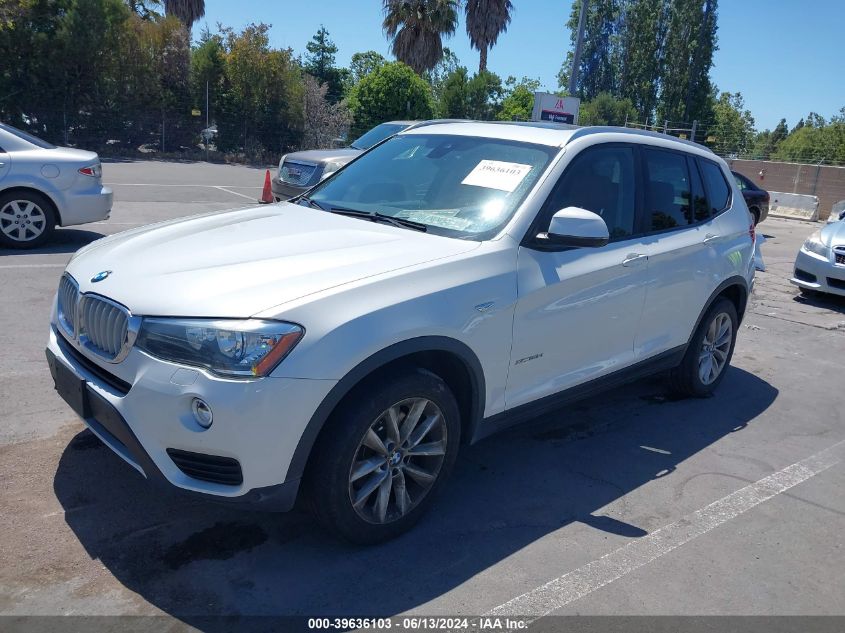 2016 BMW X3 xDrive28D VIN: 5UXWY3C52G0N87631 Lot: 39636103