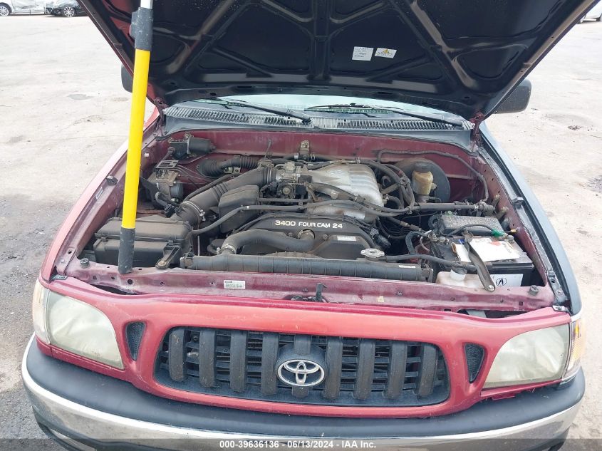 2004 Toyota Tacoma Prerunner V6 VIN: 5TESN92N74Z340159 Lot: 39636136