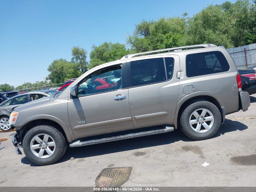 2008 Nissan Armada Se VIN: 5N1AA08C48N610042 Lot: 39636149