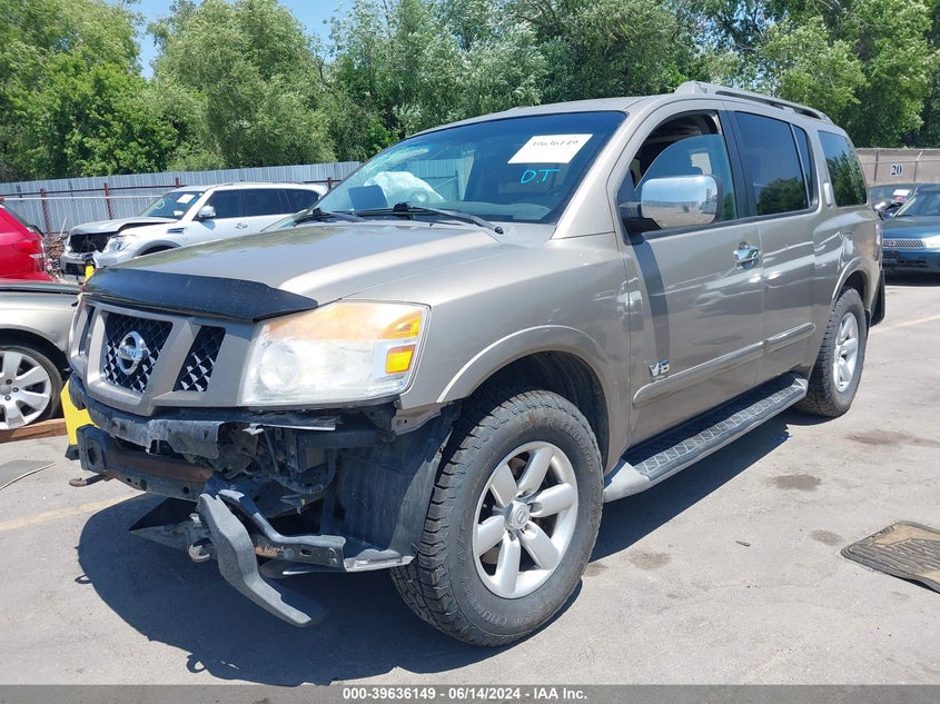 2008 Nissan Armada Se VIN: 5N1AA08C48N610042 Lot: 39636149