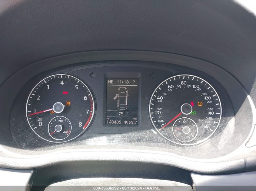 2014 Volkswagen Passat 2.5L Se VIN: 1VWBP7A37EC003499 Lot: 39636292