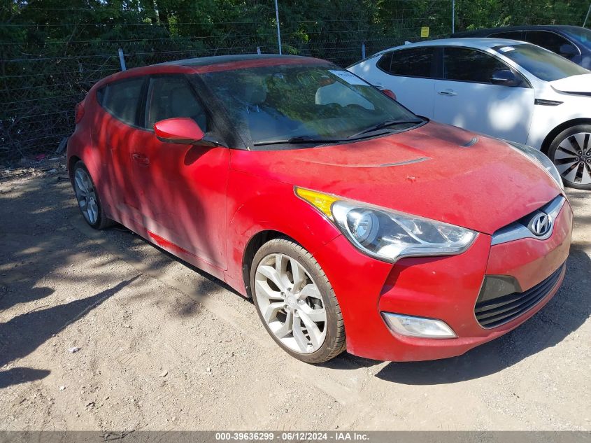 2013 Hyundai Veloster Base W/Gray VIN: KMHTC6AD4DU121990 Lot: 39636299