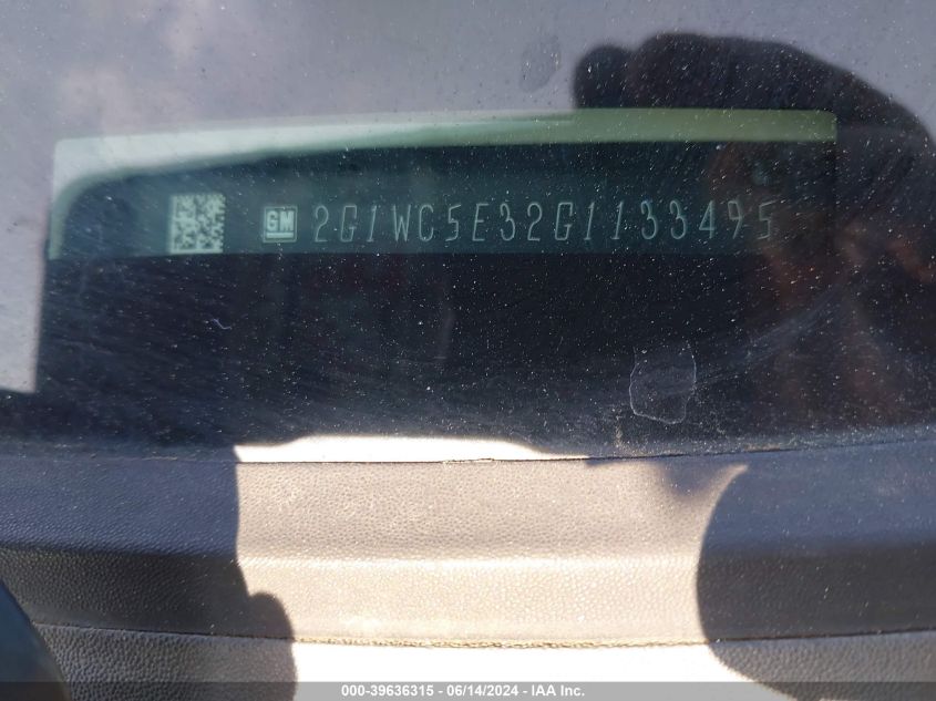 2016 Chevrolet Impala Limited Ltz VIN: 2G1WC5E32G1133495 Lot: 39636315