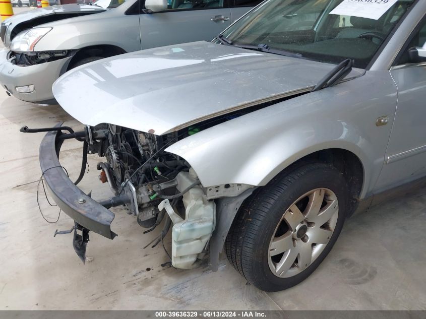 2003 Volkswagen Passat Glx VIN: WVWRH63B03P198381 Lot: 39636329