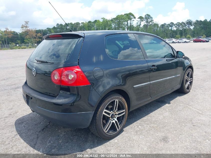 2007 Volkswagen Rabbit 2-Door VIN: WVWBR71K77W206219 Lot: 39636332