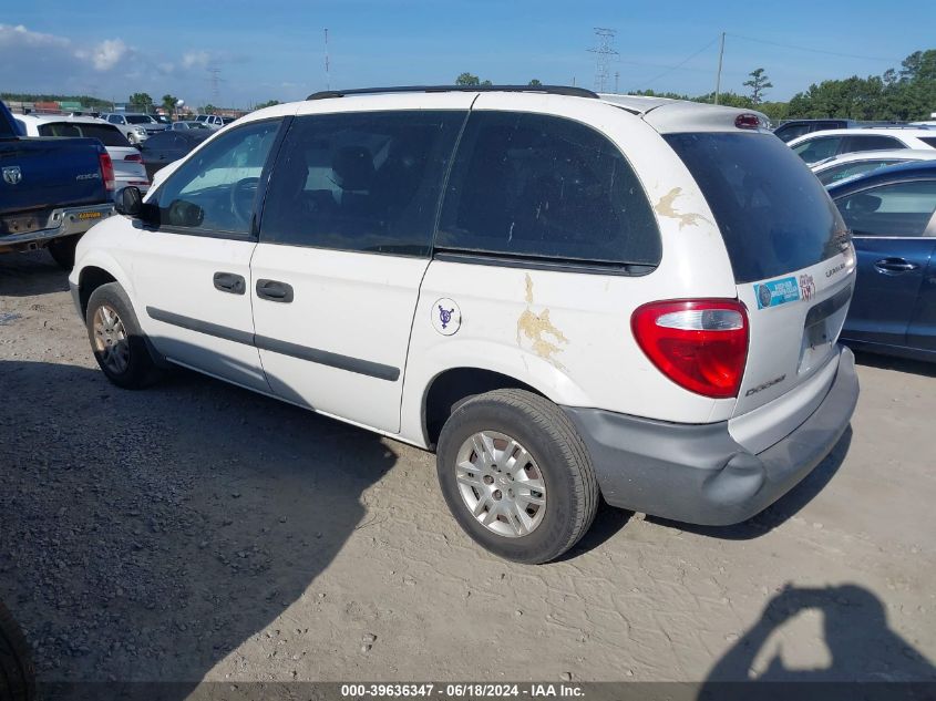 2006 Dodge Caravan Se VIN: 1D4GP25B86B584258 Lot: 39636347