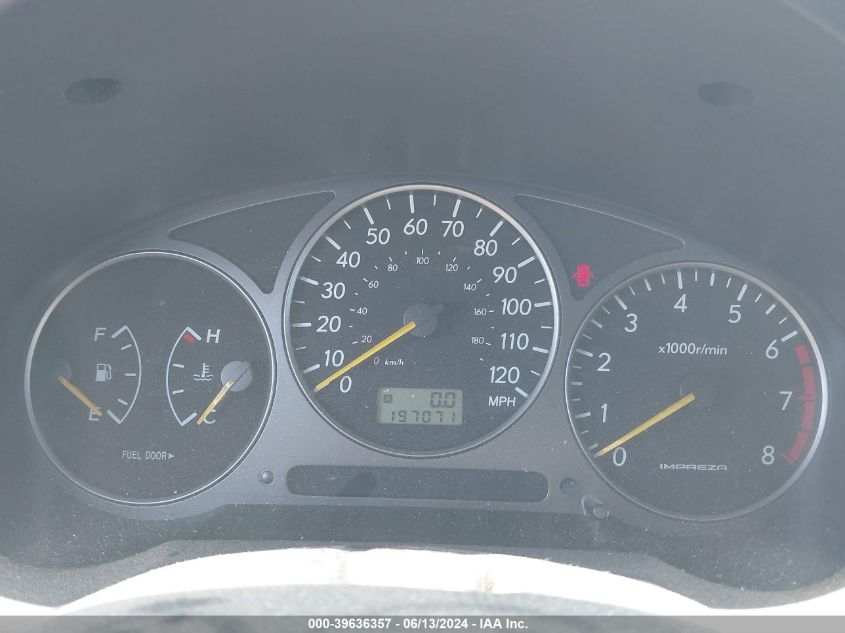 2003 Subaru Impreza 2.5Rs VIN: JF1GD67553G512619 Lot: 39636357